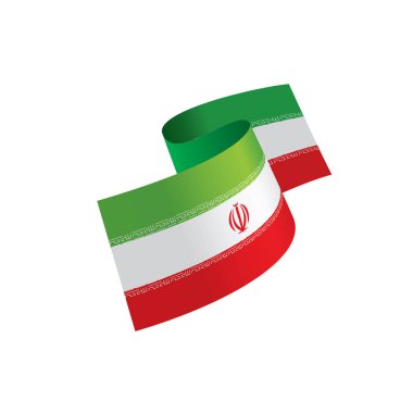 Iran bayrağı, vektör çizim