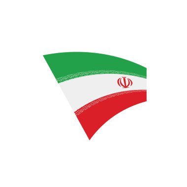 Iran bayrağı, vektör çizim