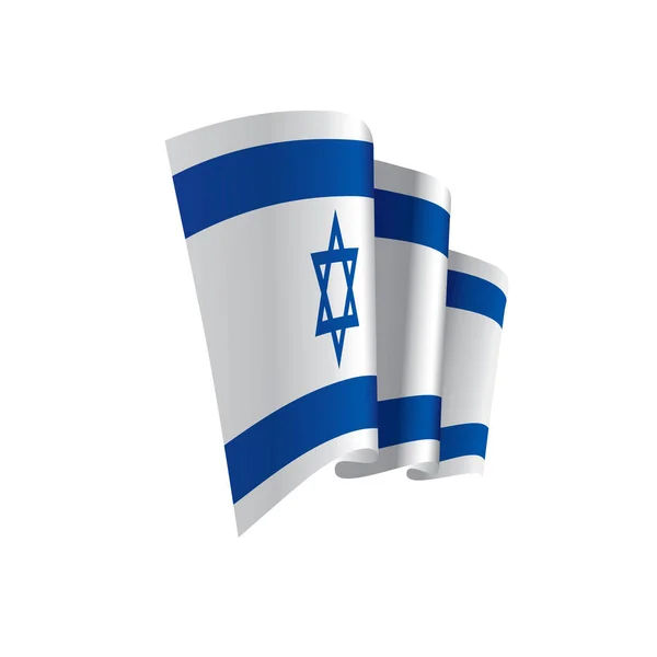 Bandeira de Israel, ilustração vetorial —  Vetores de Stock