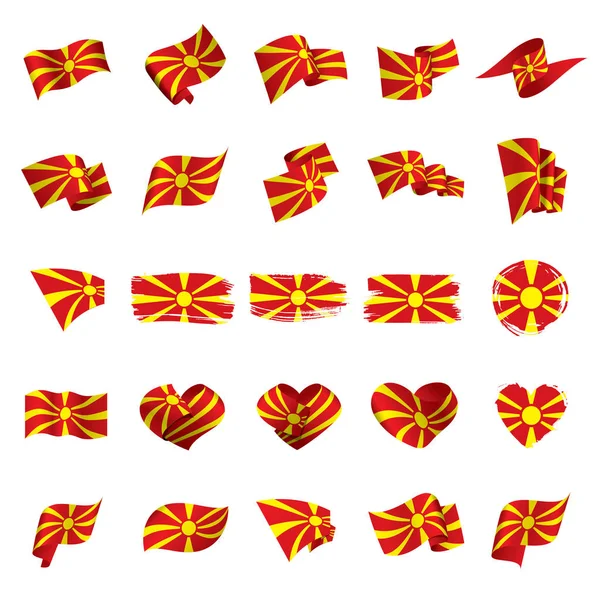Mazedonien Flagge, Vektorillustration — Stockvektor