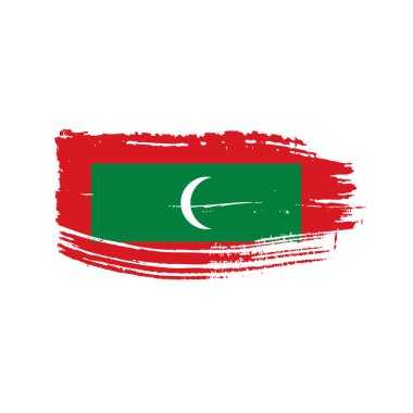 Maldivler bayrağı, vektör çizim