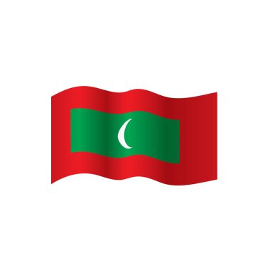 Maldivler bayrağı, vektör çizim