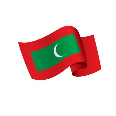 Maldivler bayrağı, vektör çizim