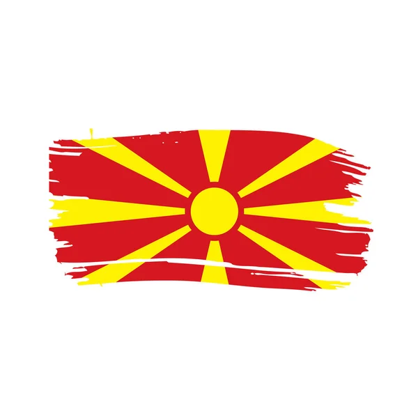 Macedónia bandeira, ilustração vetorial — Vetor de Stock