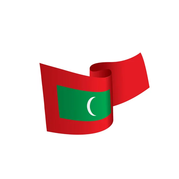 马尔代夫国旗, 矢量插图 — 图库矢量图片