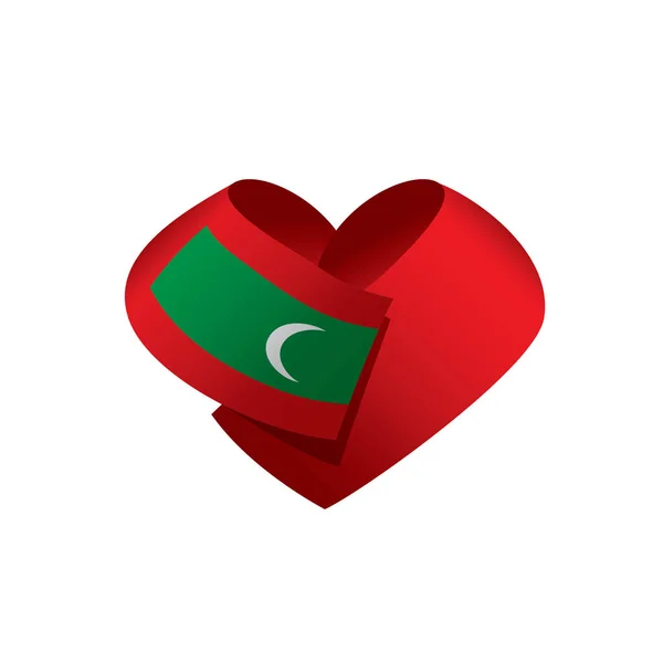 Bandera de Maldivas, ilustración vectorial — Archivo Imágenes Vectoriales