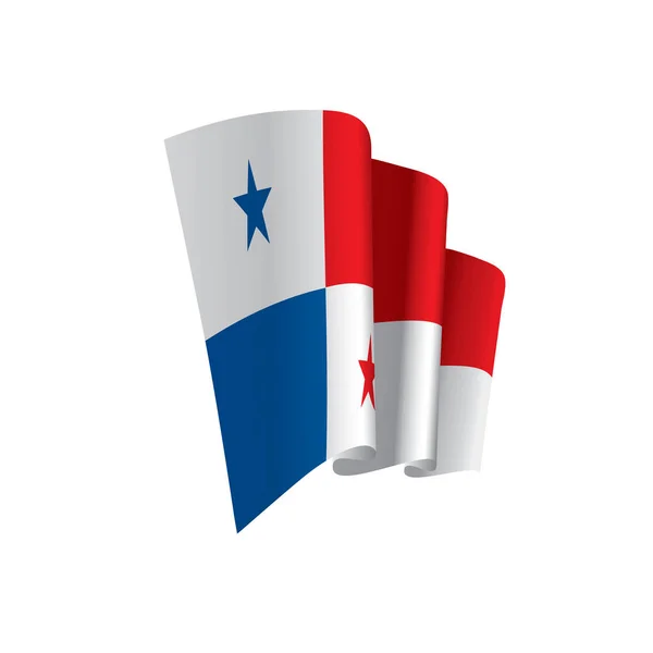 Bandera de Panamá, vector de ilustración — Archivo Imágenes Vectoriales