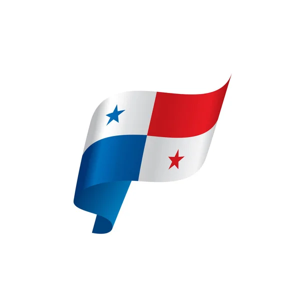 Bandera de Panamá, vector de ilustración — Vector de stock