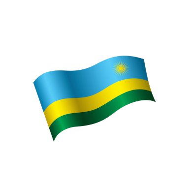Ruanda bayrak, vektör çizim