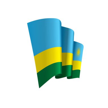 Ruanda bayrak, vektör çizim