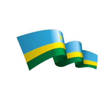 Ruanda bayrak, vektör çizim