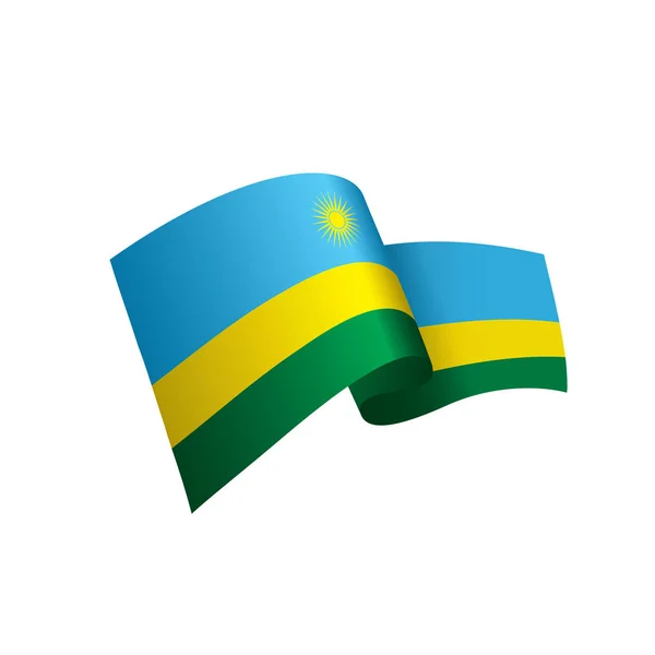 Vlag van Rwanda, vectorillustratie — Stockvector