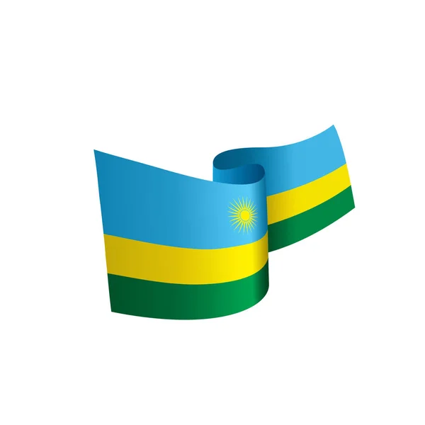 Flaga Rwandy, ilustracji wektorowych — Wektor stockowy