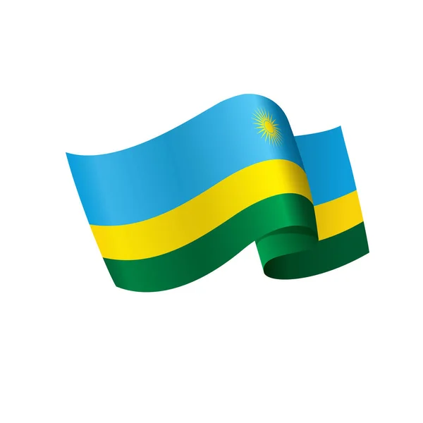 Vlag van Rwanda, vectorillustratie — Stockvector