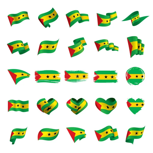 Sao Tome och Principe flagga, vektorillustration — Stock vektor
