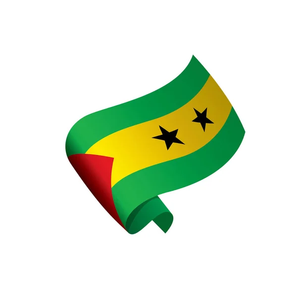 Bandera de Santo Tomé y Príncipe, ilustración vectorial — Archivo Imágenes Vectoriales