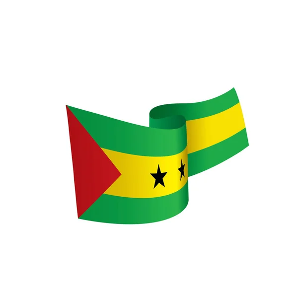 Vlag van Sao Tomé en Principe, vectorillustratie — Stockvector