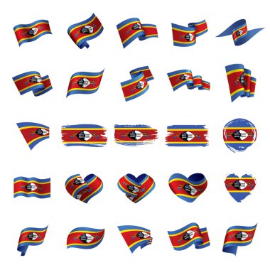 Svaziland bayrak, vektör çizim