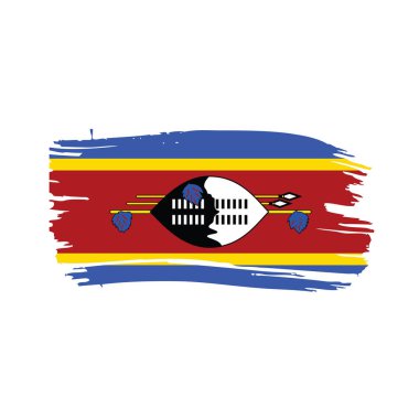 Svaziland bayrak, vektör çizim