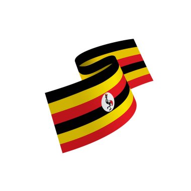 Uganda bayrağı, vektör çizim