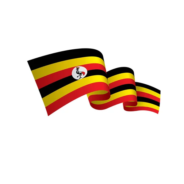 ウガンダの国旗、ベクトル イラスト — ストックベクタ