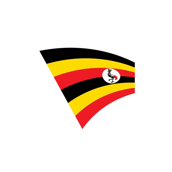 Ugandas Flagge, Vektorabbildung — Stockvektor