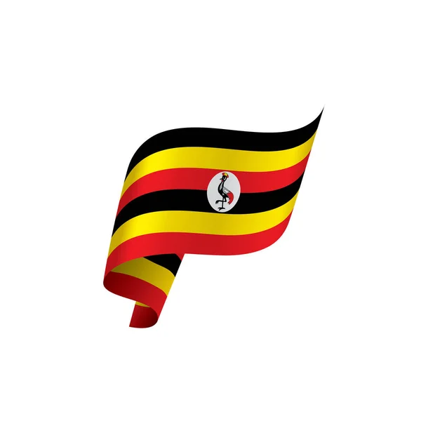 Bandeira de Uganda, ilustração vetorial — Vetor de Stock
