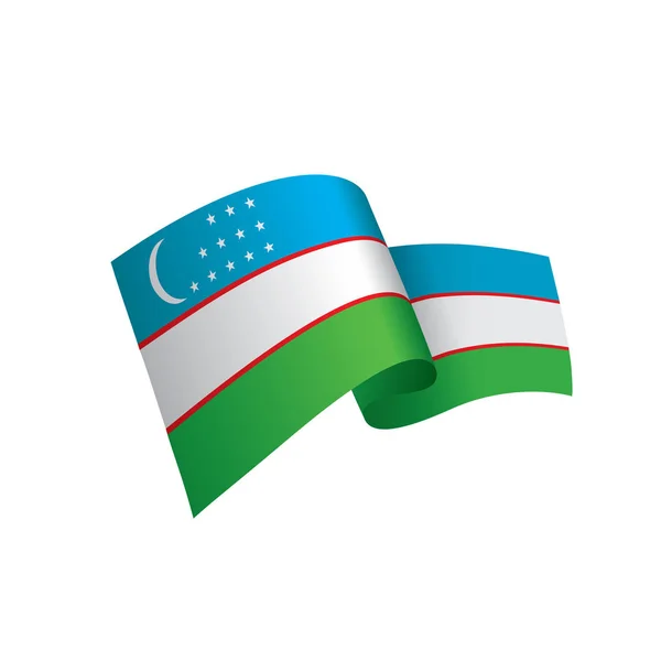 Bandera de Uzbekistán, ilustración vectorial — Archivo Imágenes Vectoriales