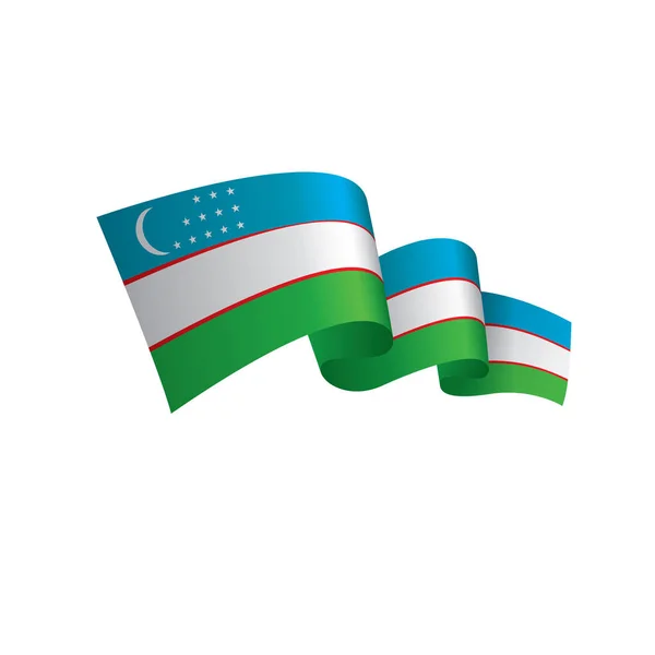 Bandera de Uzbekistán, ilustración vectorial — Vector de stock