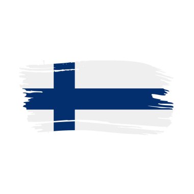 Finlandiya bayrağı, vektör illüstrasyonu