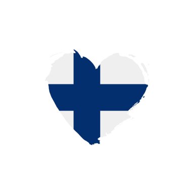 Finlandiya bayrağı, vektör illüstrasyonu