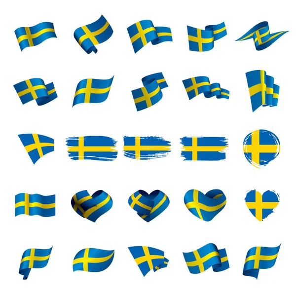 Svensk flagga, vektorillustration — Stock vektor