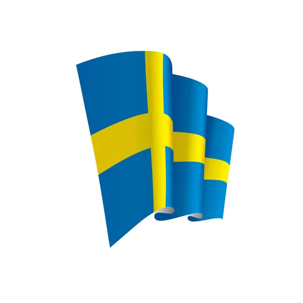 Sweden flag, vector illustration — Stock Vector