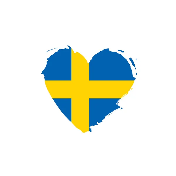 Zweedse vlag, vectorillustratie — Stockvector