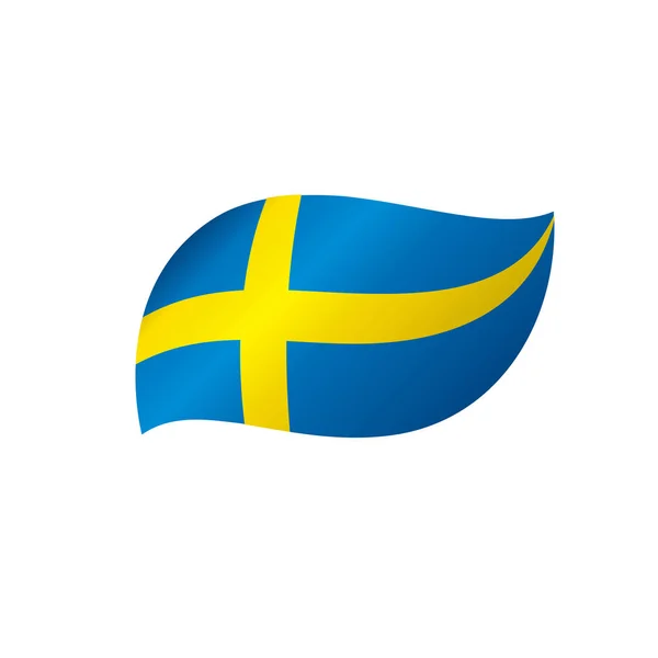 Schwedische Flagge, Vektorillustration — Stockvektor