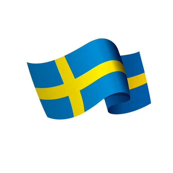 Svéd zászló, vektor illusztráció — Stock Vector