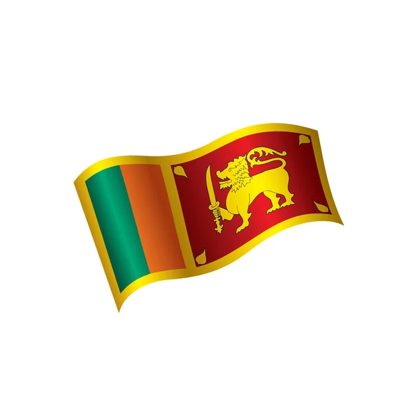 Sri Lankas flagga, vektorillustration — Stock vektor