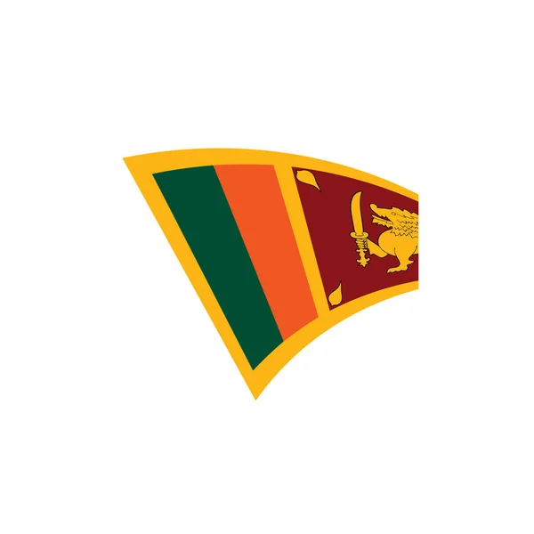 Sri Lankas flagga, vektorillustration — Stock vektor