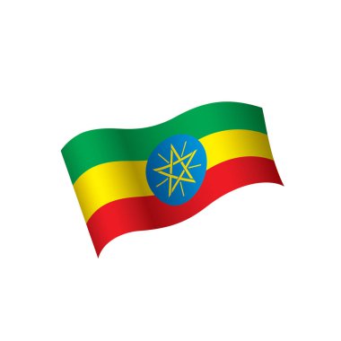 Etiyopya bayrağı, vektör çizim