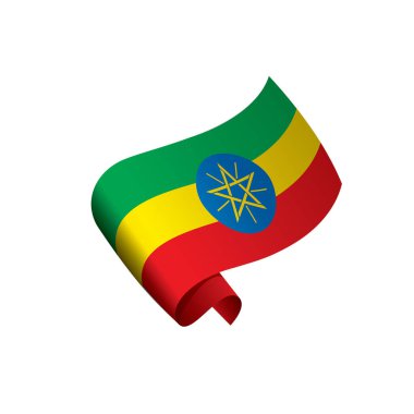 Etiyopya bayrağı, vektör çizim