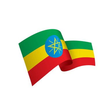 Etiyopya bayrağı, vektör çizim