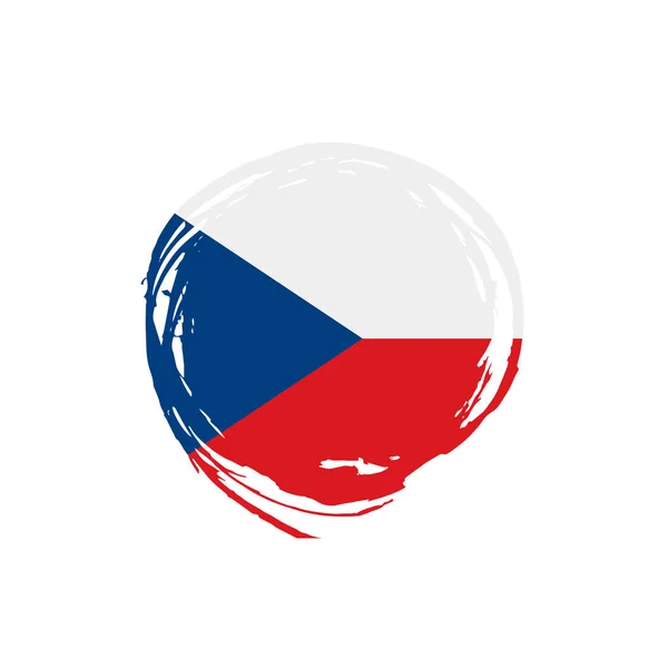 Vlag van Tsjechië, vectorillustratie — Stockvector
