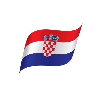 Hırvatistan bayrağı, vektör çizim