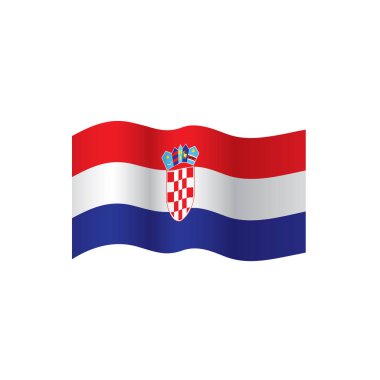Hırvatistan bayrağı, vektör çizim