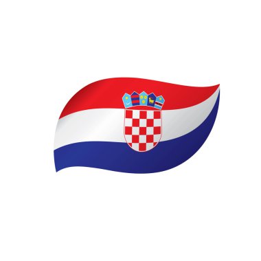 Hırvatistan bayrağı, vektör çizim