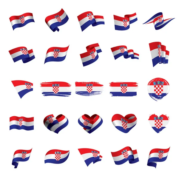 Bandera de Croacia, ilustración vectorial — Vector de stock