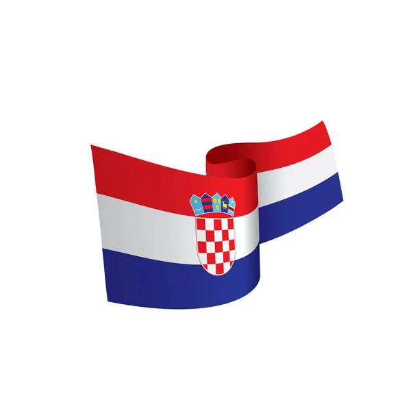 克罗地亚旗子, 向量例证 — 图库矢量图片