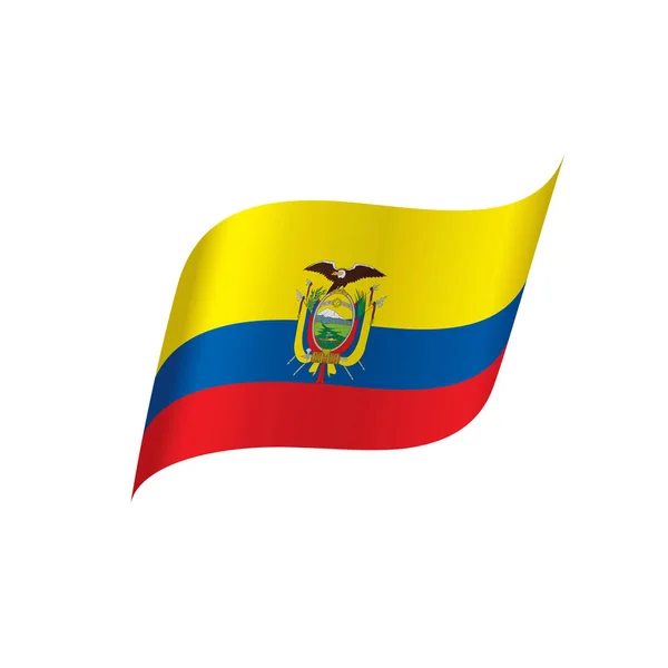 Bandera de Ecuador, ilustración vectorial — Vector de stock