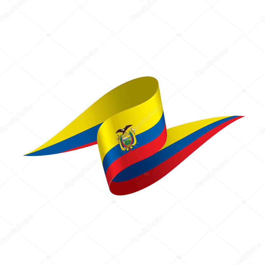 Ecuador flag, vector illustration