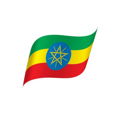 Etiyopya bayrağı, vektör çizim